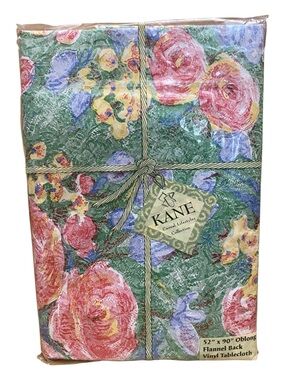Kane Casual Lifestyles Collection Vintage Oblong Flannel Back Vinyl Tablecloth